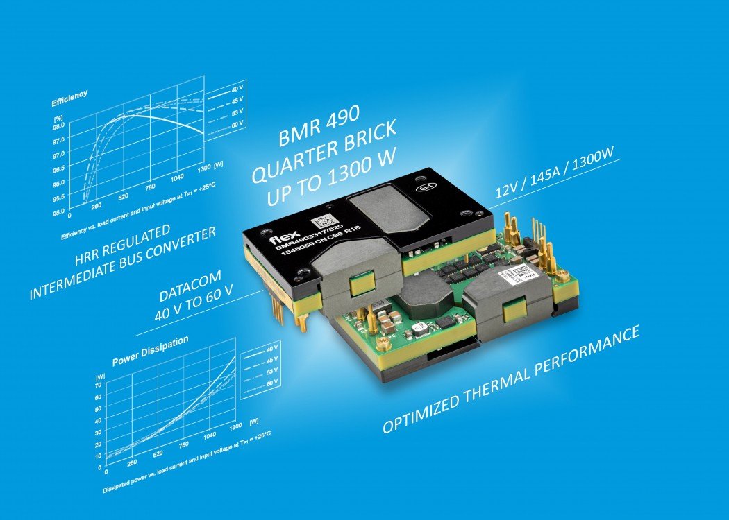 Flex Power Modules announces high power 1300W DC-DC converter in quarter-brick format