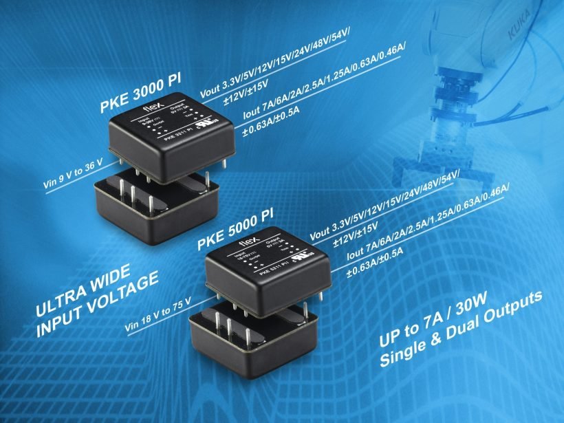 Flex Power Modules extends its PKE range of highly reliable and efficient industrial DC-DC converters