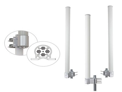 4-Port, Dual-Frequency Omni Antennas Operating in Frequencies from 2300-5850 MHz