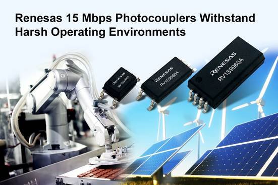 Renesas Electronics Introduces Family of 15 Mbps Photocouplers with Industry Leading Features for Harsh Industrial Applications