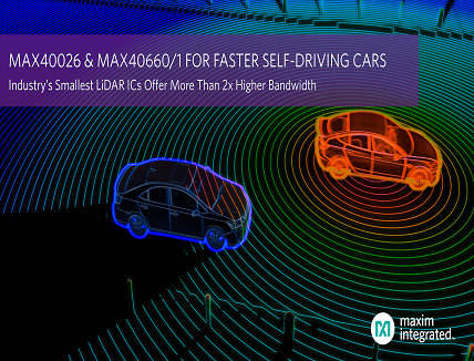 Industry’s Smallest LiDAR ICs for Self-Driving Cars Industry’s Smallest LiDAR ICs for Self-Driving Cars
