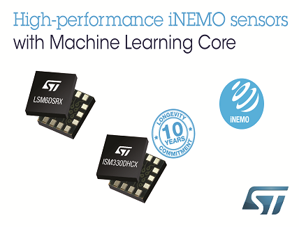 Machine-Learning Core iNEMO Sensors now for Industrial & Consumer Applications