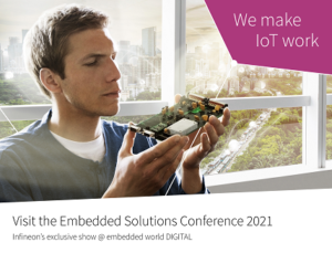 Infineon to present its extensive range of Embedded Solutions at ESC21