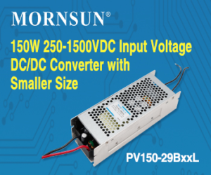 150W 250-1500VDC Input Voltage DC/DC Converter with Smaller Size by MORNSUN